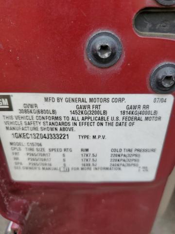 Photo 10 from auction – 2004 GMC YUKON with VIN 1GKEC13Z04J333221