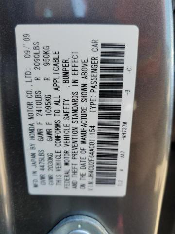 Photo 10 from auction – 2010 ACURA TSX with VIN JH4CU2F64AC011154