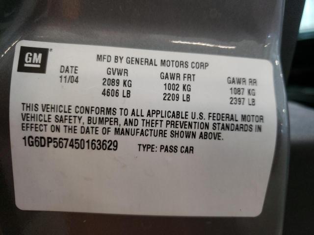 Photo 10 from auction – 2005 CADILLAC CTS HI FEA with VIN 1G6DP567450163629