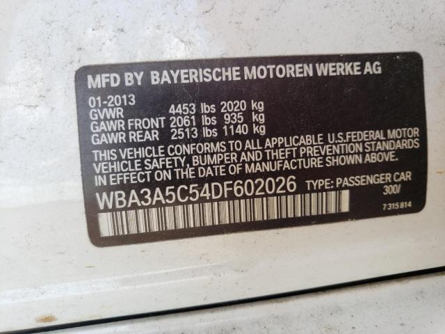 Photo 10 from auction – 2013 BMW 328 I with VIN WBA3A5C54DF602026