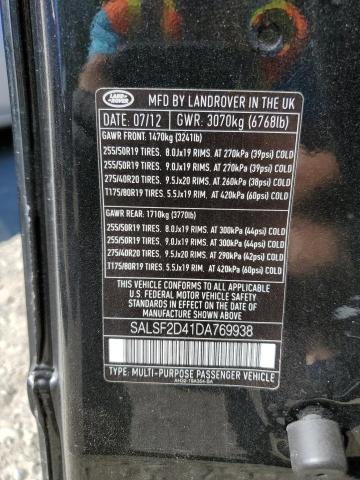 Photo 10 from auction – 2013 LAND ROVER RANGE ROVE with VIN SALSF2D41DA769938