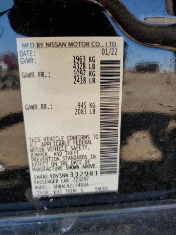 Photo 10 from auction – 2022 NISSAN ALTIMA SV with VIN 1N4BL4DV3NN332981