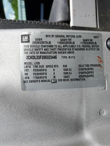Photo 10 from auction – 2008 PONTIAC TORRENT with VIN 2CKDL33F286023446