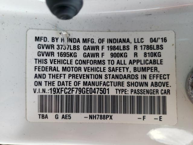 Photo 10 from auction – 2016 HONDA CIVIC EX with VIN 19XFC2F79GE047501