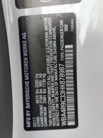 Photo 10 from auction – 2017 BMW 430XI with VIN WBA4R9C33HK878987