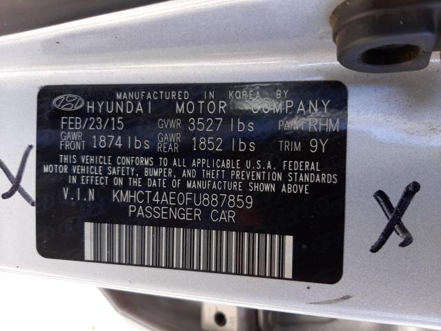 Photo 10 from auction – 2015 HYUNDAI ACCENT GLS with VIN KMHCT4AE0FU887859
