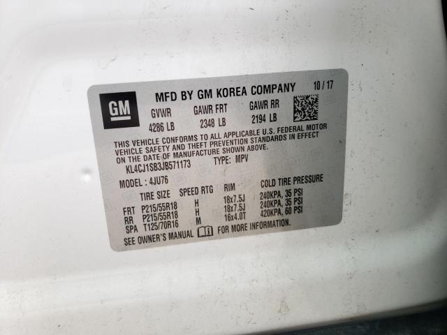 Photo 10 from auction – 2018 BUICK ENCORE SPO with VIN KL4CJ1SB3JB571173