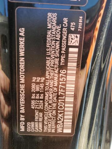 Photo 10 from auction – 2020 BMW 230XI with VIN WBA2K1C01L7F71576