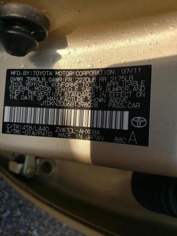 Photo 10 from auction – 2011 TOYOTA PRIUS with VIN JTDKN3DU6B1398028