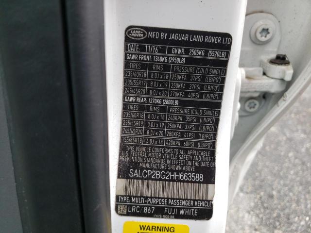 Photo 10 from auction – 2017 LAND ROVER DISCOVERY with VIN SALCP2BG2HH663588
