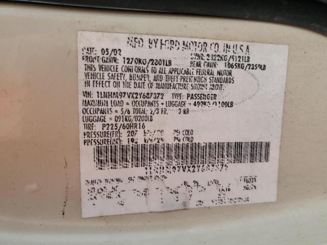 Photo 10 from auction – 2002 LINCOLN CONTINENTA with VIN 1LNHM97VX2Y687372