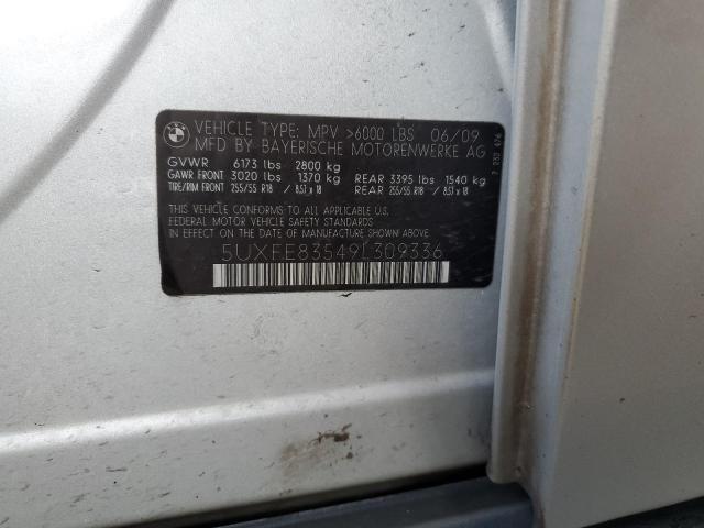 Photo 10 from auction – 2009 BMW X5 XDRIVE4 with VIN 5UXFE83549L309336