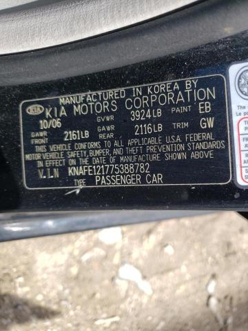 Photo 10 from auction – 2007 KIA SPECTRA EX with VIN KNAFE121775388782