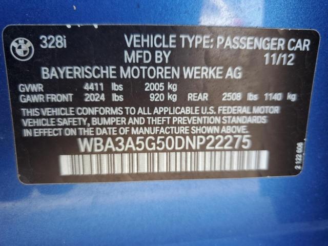 Photo 10 from auction – 2013 BMW 328 I with VIN WBA3A5G50DNP22275