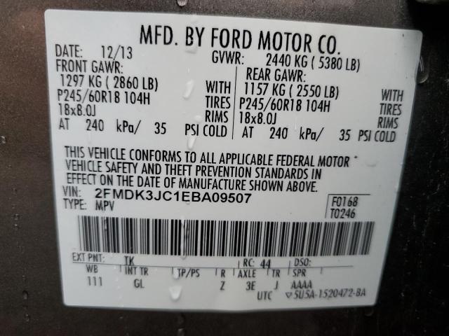 Photo 10 from auction – 2014 FORD EDGE SEL with VIN 2FMDK3JC1EBA09507