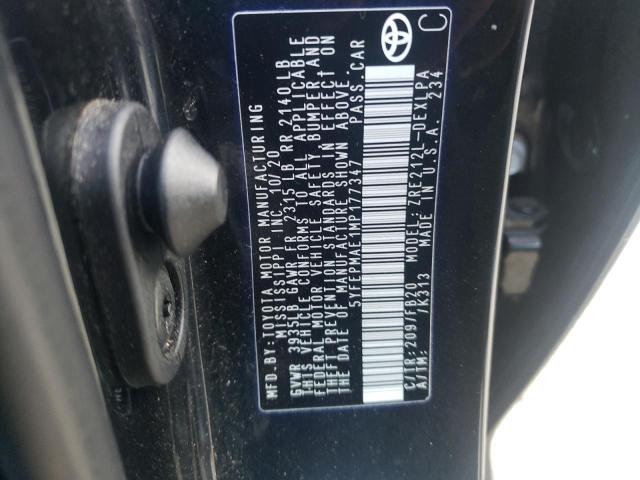 Photo 10 from auction – 2021 TOYOTA COROLLA LE with VIN 5YFEPMAE1MP177347