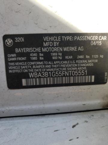 Photo 10 from auction – 2015 BMW 320 I with VIN WBA3B1G55FNT05551