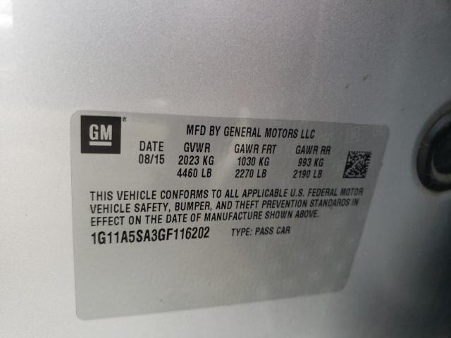 Photo 10 from auction – 2016 CHEVROLET MALIBU LIM with VIN 1G11A5SA3GF116202