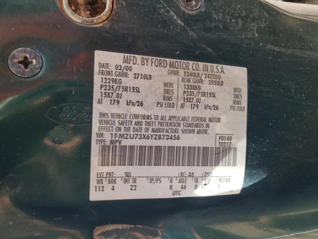 Photo 10 from auction – 2000 FORD EXPLORER X with VIN 1FMZU73X6YZB73456