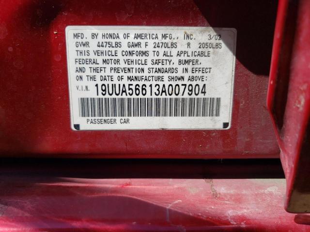 Photo 10 from auction – 2003 ACURA 3.2TL with VIN 19UUA56613A007904