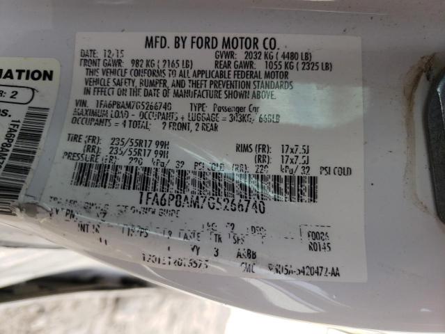 Photo 10 from auction – 2016 FORD MUSTANG with VIN 1FA6P8AM7G5266740