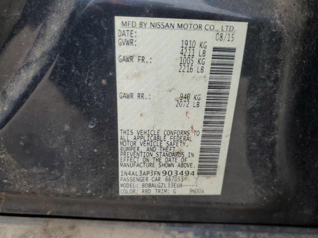 Photo 10 from auction – 2015 NISSAN ALTIMA 2.5 with VIN 1N4AL3AP3FN903494