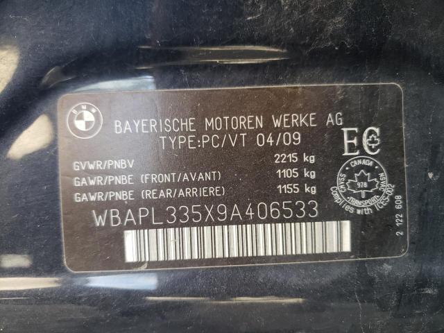 Photo 10 from auction – 2009 BMW 335 XI with VIN WBAPL335X9A406533