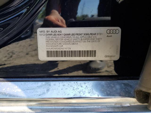 Photo 10 from auction – 2013 AUDI A8 L QUATT with VIN WAUR2AFD0DN014729