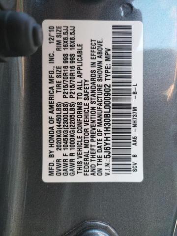 Photo 10 from auction – 2011 HONDA ELEMENT LX with VIN 5J6YH1H30BL000902