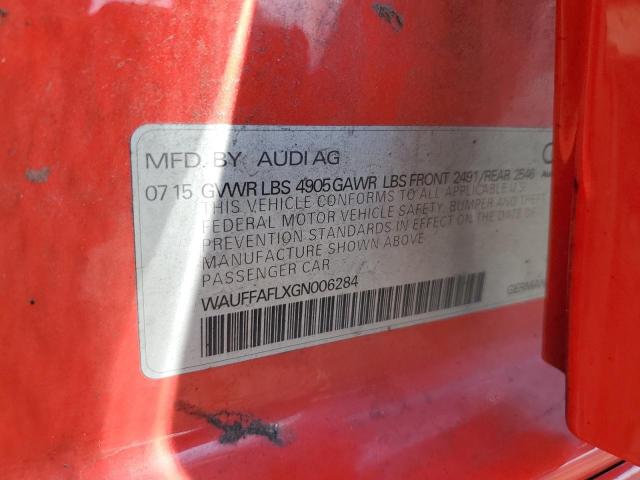Photo 10 from auction – 2016 AUDI A4 PREMIUM with VIN WAUFFAFLXGN006284