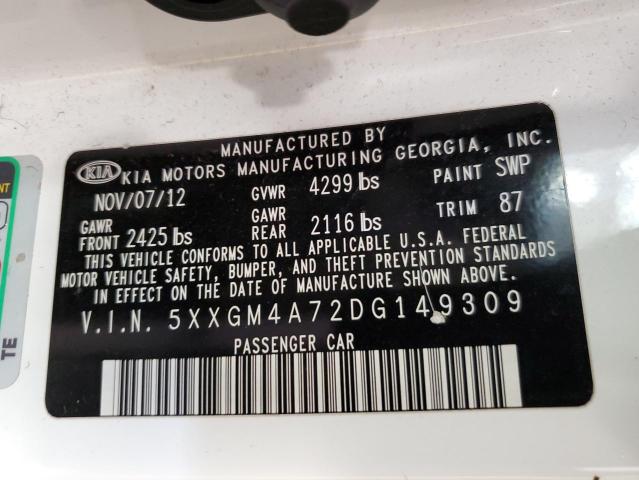 Photo 10 from auction – 2013 KIA OPTIMA LX with VIN 5XXGM4A72DG149309