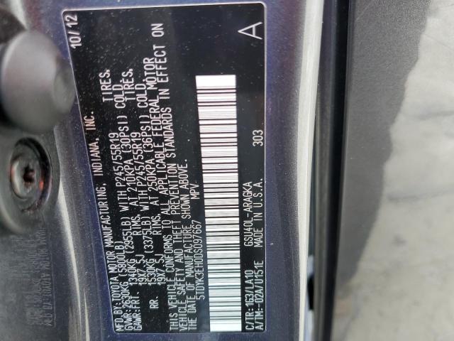 Zdjęcie 10 z aukcji – 2013 TOYOTA HIGHLANDER z VIN 5TDYK3EH0DS097667