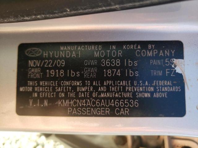 Photo 10 from auction – 2010 HYUNDAI ACCENT GLS with VIN KMHCN4AC6AU466536