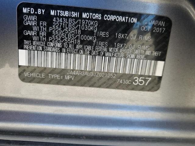 Photo 10 from auction – 2018 MITSUBISHI OUTLANDER with VIN JA4AR3AU3JZ021252