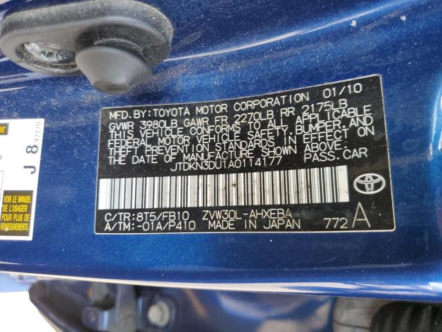 Photo 10 from auction – 2010 TOYOTA PRIUS with VIN JTDKN3DU1A0114177