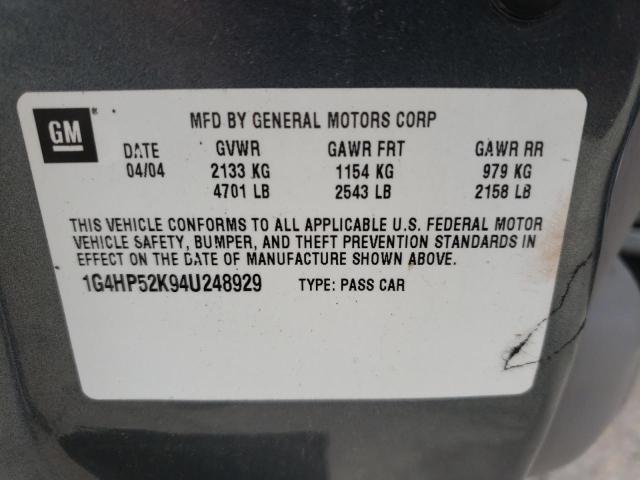 Photo 10 from auction – 2004 BUICK LESABRE CU with VIN 1G4HP52K94U248929