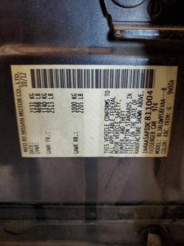 Photo 10 from auction – 2013 NISSAN MAXIMA S with VIN 1N4AA5AP1DC811004
