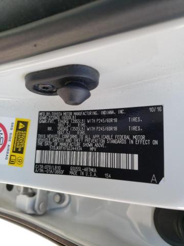Photo 10 from auction – 2016 TOYOTA HIGHLANDER with VIN 5TDJKRFH7GS344934
