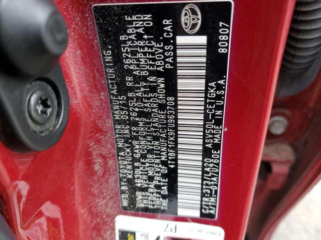Photo 10 from auction – 2015 TOYOTA CAMRY LE with VIN 4T1BF1FK9FU963708