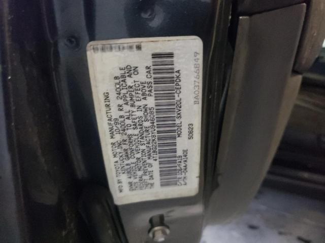 Photo 10 from auction – 2000 TOYOTA CAMRY CE with VIN 4T1BG22K8YU946085
