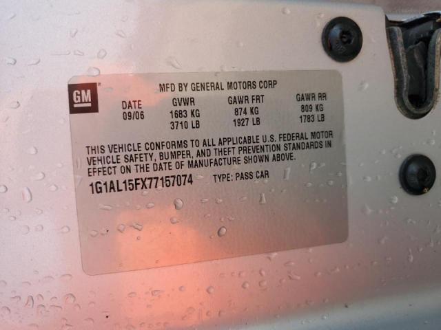 Photo 10 from auction – 2007 CHEVROLET COBALT LT with VIN 1G1AL15FX77157074