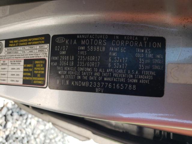 Photo 10 from auction – 2007 KIA SEDONA EX with VIN KNDMB233776165788