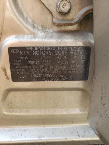 Photo 10 from auction – 2005 KIA OPTIMA LX with VIN KNAGD126355377066