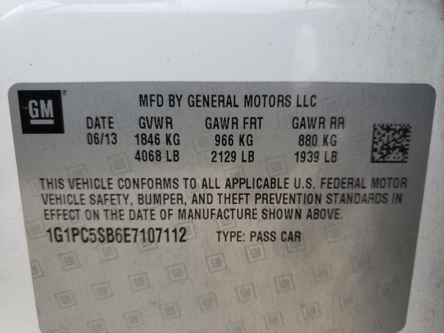 Photo 10 from auction – 2014 CHEVROLET CRUZE LT with VIN 1G1PC5SB6E7107112