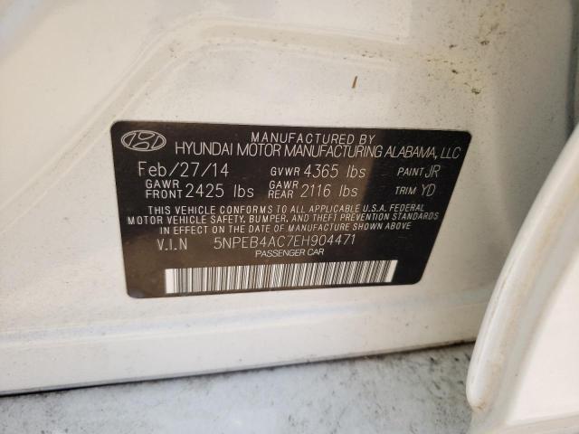 Photo 10 from auction – 2014 HYUNDAI SONATA GLS with VIN 5NPEB4AC7EH904471