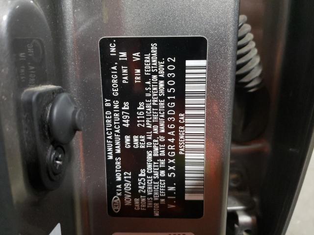 Photo 10 from auction – 2013 KIA OPTIMA SX with VIN 5XXGR4A63DG150302