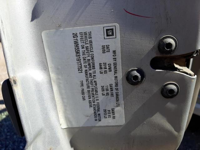 Photo 10 from auction – 2001 CHEVROLET IMPALA LS with VIN 2G1WH55K819177521