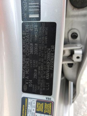Photo 10 from auction – 2015 KIA FORTE LX with VIN KNAFK4A63F5366624