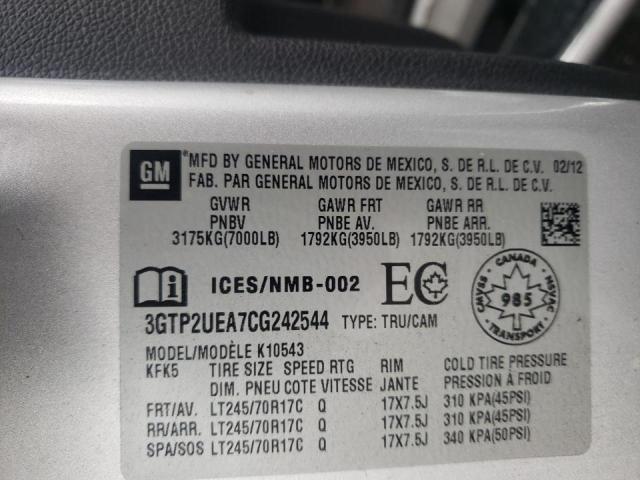 Photo 10 from auction – 2012 GMC SIERRA K15 with VIN 3GTP2UEA7CG242544