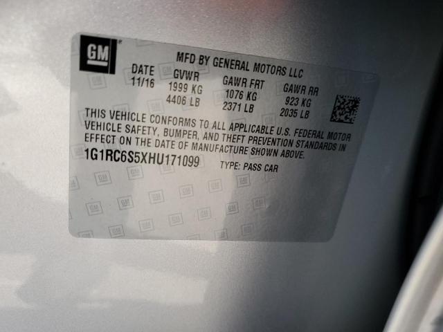 Photo 10 from auction – 2017 CHEVROLET VOLT LT with VIN 1G1RC6S5XHU171099